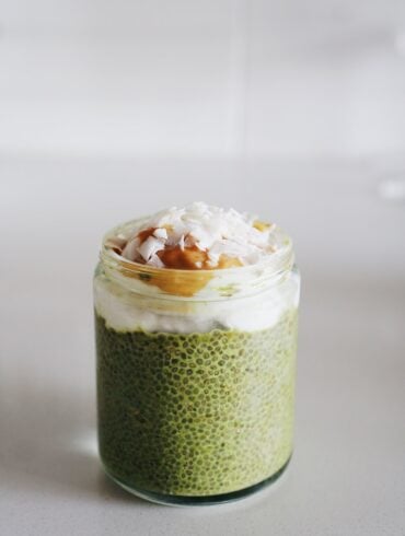 Adaptogenic Matcha Chia Pudding Recipe 6 MatchaChiaPuddingwithaBoostofMCT ketobreakfast2Cketo2Cgluten free2Cdairy free2Csoy free9