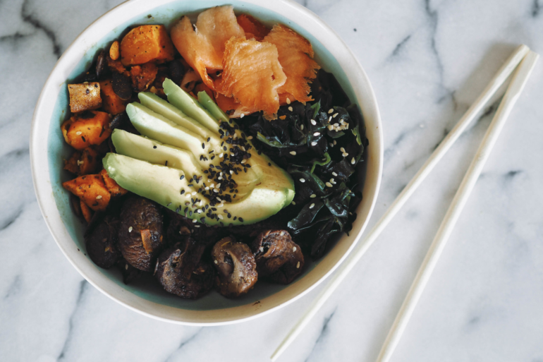 Gratitude Bowl Recipe | Sea Veggies & Smoked Salmon Sea Veggies Smoked Salmon Bowl