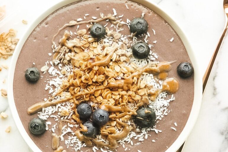 Vanilla Coffee Smoothie Bowl 5 peanutbuttercoffee smoothie bowl