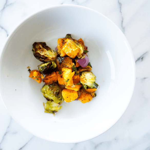 Fall Veggies Bake: Pumpkin Sweet Potato Brussel Sprout 6 sweet potato brussel sprout bake